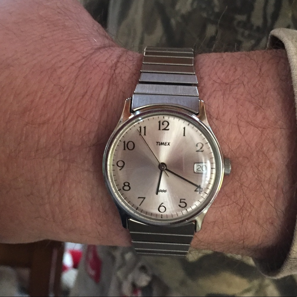 The Last wind up watch 1996 timex stretch band